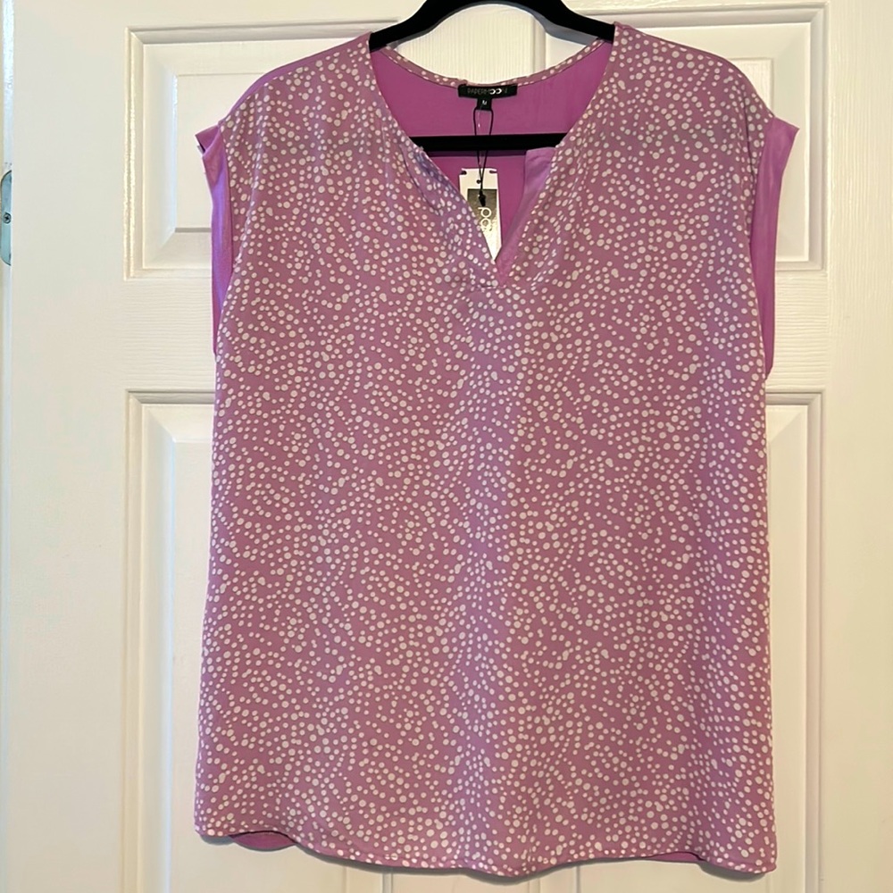 Papermoon light purple top. Size M